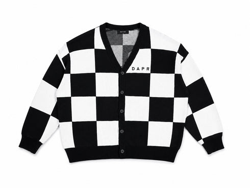 Chequered Jacquard Sweater Black & White