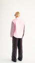 Asymmetric Pinstripe Shirt Pink