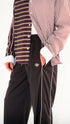 Asymmetric Pinstripe Shirt Pink