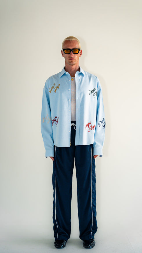 Signature Button Up Oxford Blue