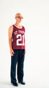 St. Tropez 21 Muscle Tank Jersey Maroon