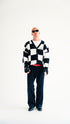 Chequered Jacquard Sweater Black & White
