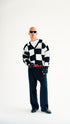 Chequered Jacquard Sweater Black & White