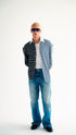Asymmetric Pinstripe Shirt Blue