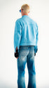 Suede Moto Jacket Carolina Blue