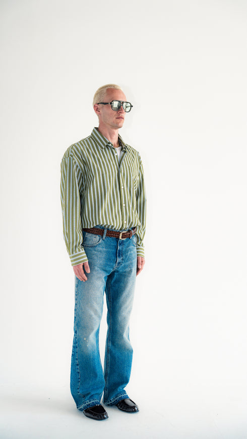Green Pinstripe Shirt