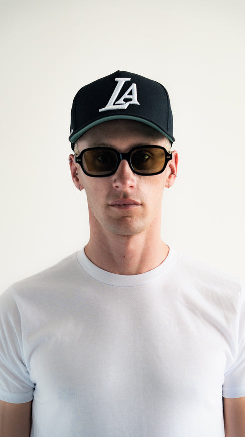 LA Snapback Hat Black