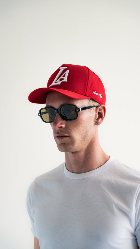 LA Snapback Hat Red