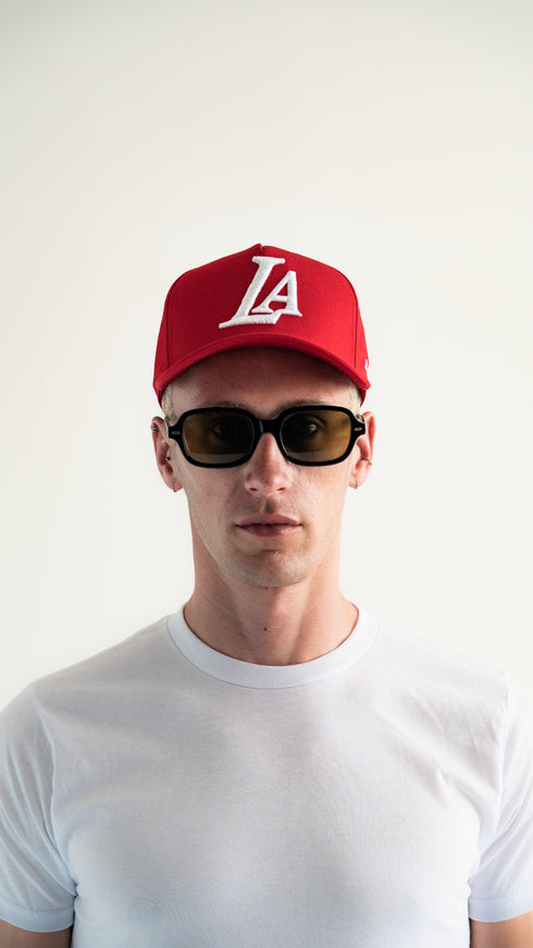 LA Snapback Hat Red
