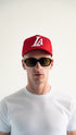 LA Snapback Hat Red