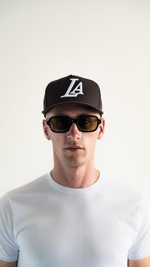 LA Snapback Hat Brown