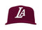 LA Snapback Hat Burgundy