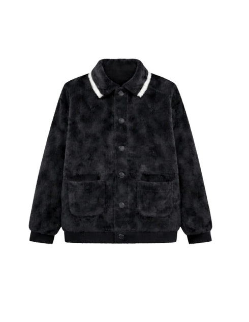 Mohair Button Up Sweater Black