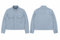 Suede Moto Jacket Carolina Blue
