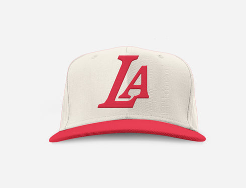 LA HAT TAN & RED