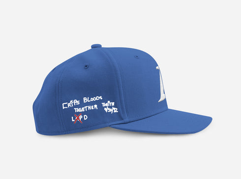LA HAT ROYAL & WHITE