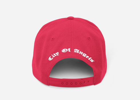 LA HAT RED & WHITE