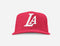 LA HAT RED & WHITE