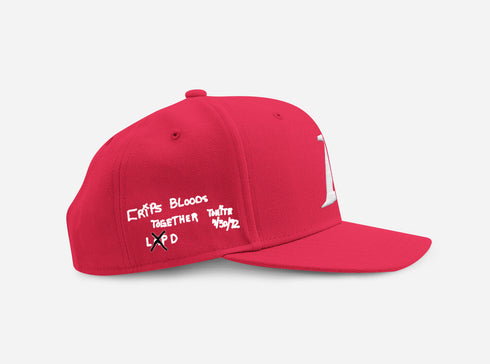 LA HAT RED & WHITE