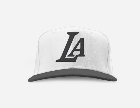 LA HAT WHITE & BLACK