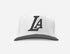 LA HAT WHITE & BLACK